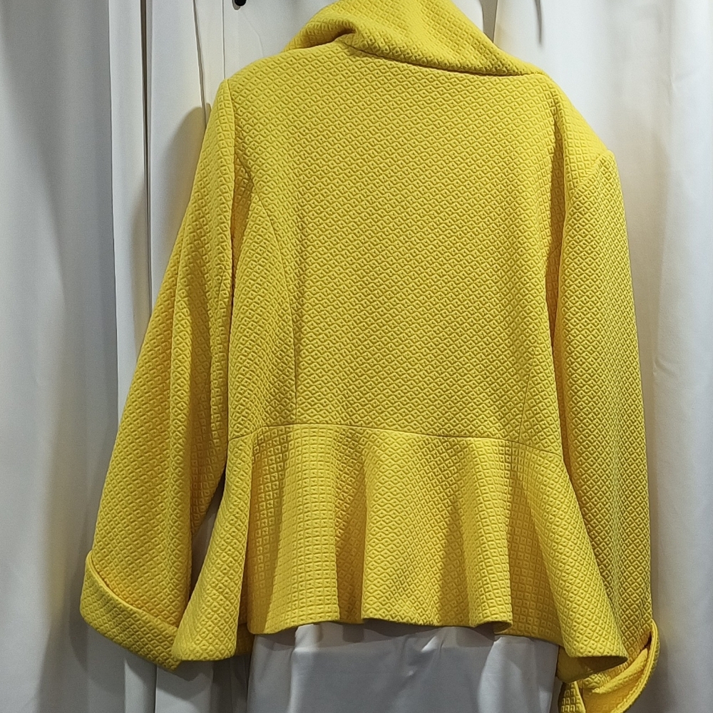 Ashro Vibrant Yellow Pea Coat - Picture 12 of 15